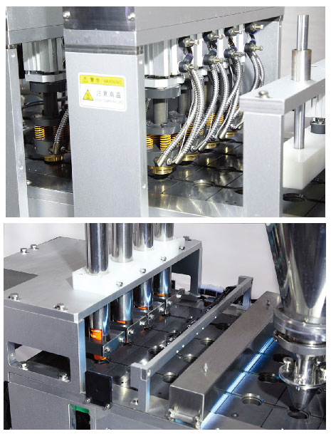 CCM-240-01直線四列咖啡膠囊灌裝扣蓋一體機(jī)機(jī)械細(xì)節(jié)圖