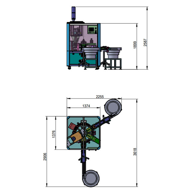 CCM-140-02全自動雙頭灌裝封口機(jī)機(jī)械細(xì)節(jié)圖