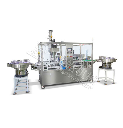 CCM-240-02直線四列咖啡膠囊灌裝扣蓋一體機